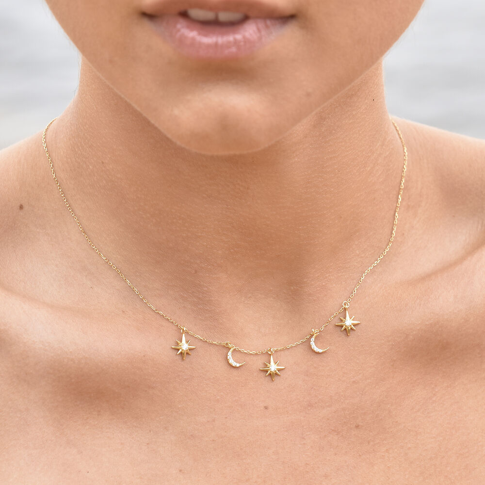 Culturesse Jayla Celestial Beauty Necklace (Gold)