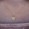 Culturesse Taurus Diamante Pendant Necklace (Gold)