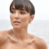 Culturesse Brita Dainty Teardrop Diamante Necklace (Gold)