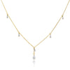 Culturesse Brita Dainty Teardrop Diamante Necklace (Gold)