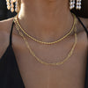 Culturesse Elijah Textured Link Chain Necklace (Gold Vermeil)