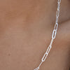 Culturesse Elijah Textured Link Chain Necklace (Silver)