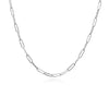 Culturesse Elijah Textured Link Chain Necklace (Silver)