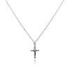 Culturesse Faith Textured Cross Pendant Necklace (Silver)