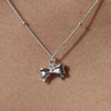 Culturesse Tilda Artisan Bow Tie Pendant Necklace (Silver)