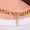 Culturesse Karmen Titanium Gold Chain Necklace