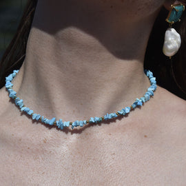 Culturesse Jacinta Beaded Natural Turquoise Necklace