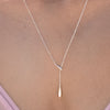 Culturesse Priscilla Modern Fine Drop Necklace (Silver)