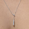 Culturesse Priscilla Modern Fine Drop Necklace (Silver)