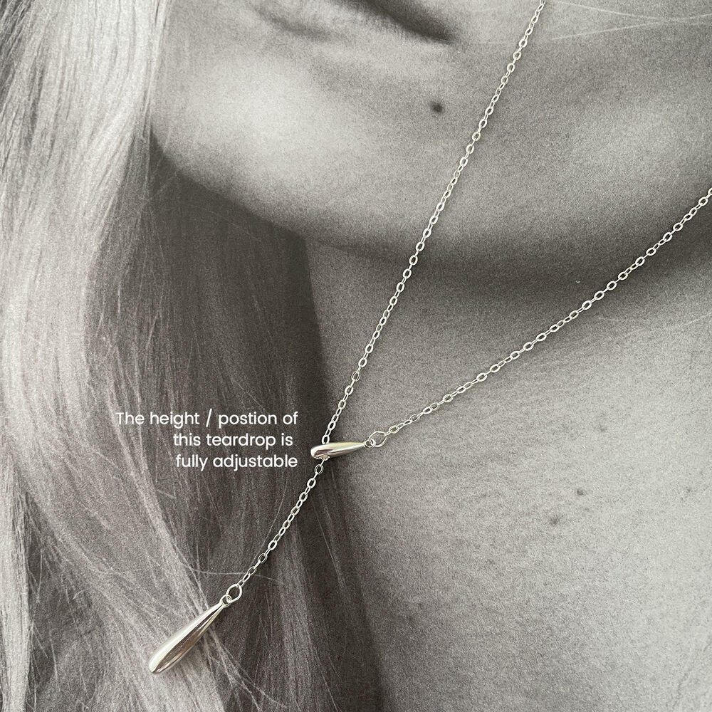 Culturesse Priscilla Modern Fine Drop Necklace (Silver)