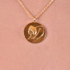 Culturesse She Is Virgo Artisan 24K Gold Zodiac Pendant Necklace