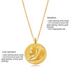 Culturesse She Is Virgo Artisan 24K Gold Zodiac Pendant Necklace