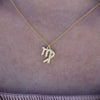 Culturesse Virgo Diamante Pendant Necklace (Gold)