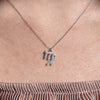 Culturesse Virgo Diamante Pendant Necklace (Silver)