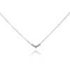 Culturesse Csilla Diamante V-Pendant Necklace (Silver)
