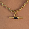 Culturesse Merida Wavy Chain Necklace (Black Stone)