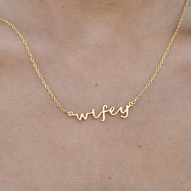 Culturesse You Are My Wifey Necklace (24K Gold)