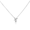 Culturesse Bjarne Zircon Toggle Pendant Necklace (Silver)