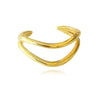 Culturesse Rue Artisan Twin Line Open Ring (Gold Vermeil)
