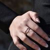 Culturesse Rue Artisan Twin Line Open Ring (Silver)