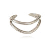 Culturesse Rue Artisan Twin Line Open Ring (Silver)