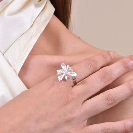 Culturesse Bloom Artisan Silver Open Ring