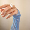 Culturesse Bloom Artisan Silver Open Ring