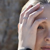 Culturesse Selene Artisan Lining Open Ring (Silver)