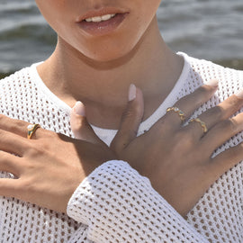 Culturesse Love Is All Around Artisan Open Ring (Gold)