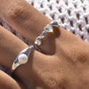 Culturesse Love Is All Around Artisan Open Ring (Silver)