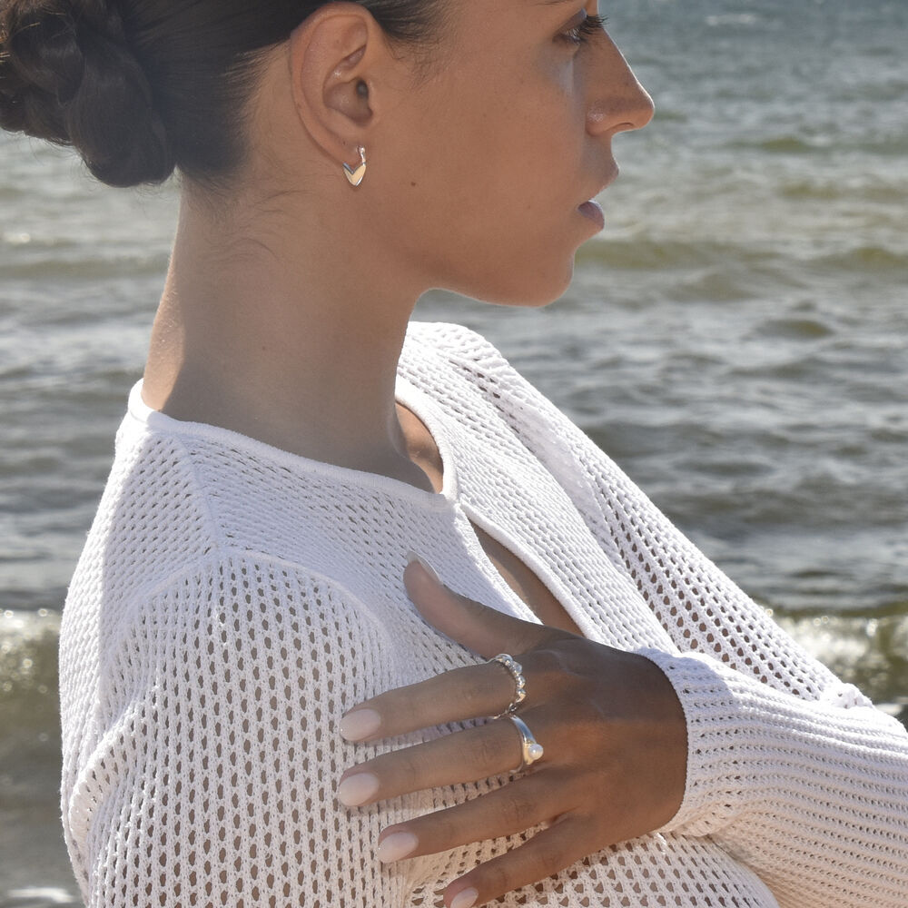 Culturesse Love Is All Around Artisan Open Ring (Silver)