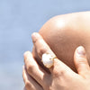 Culturesse Jaquetta 24K Baroque Pearl Open Ring