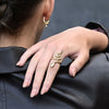 Culturesse Blythia Sculptural Serpent Open Ring (Gold)