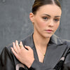 Culturesse Blythia Sculptural Serpent Open Ring (Gold)