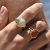 Culturesse Blaze Carnelian Quartz Open Ring