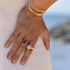 Culturesse Blaze Carnelian Quartz Open Ring