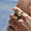 Culturesse Blaze Carnelian Quartz Open Ring