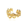 Culturesse Coral Art Deco Open Ring (Gold Vermeil)