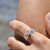 Culturesse Coral Art Deco Open Ring (Silver)