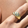 Culturesse Aveline Gold Vermeil Croissant Open Ring