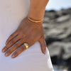 Culturesse Aveline Gold Vermeil Croissant Open Ring