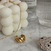 Culturesse Aveline Gold Vermeil Croissant Open Ring
