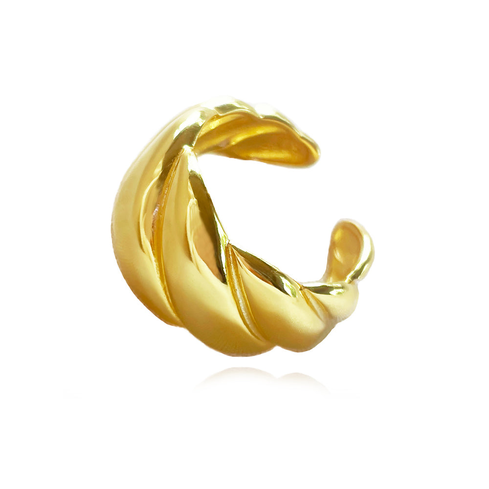 Culturesse Aveline Gold Vermeil Croissant Open Ring