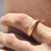 Culturesse Astre Artisan Diamante Wave Open Ring (Gold Vermeil)