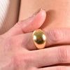 Culturesse Elvera Modern Dome Open Ring - Gold