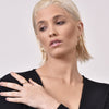 Culturesse Adiva Artisan Evil Eye Wrap Open Ring (Gold)