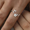 Culturesse Bryony Artisan Fine Floral Open Ring