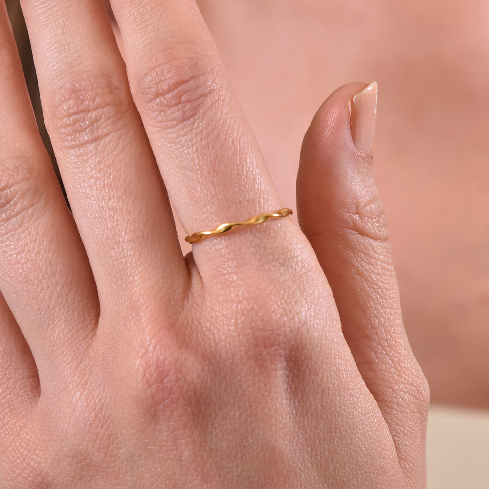 Culturesse Amor Gold Filled Fine Open Ring