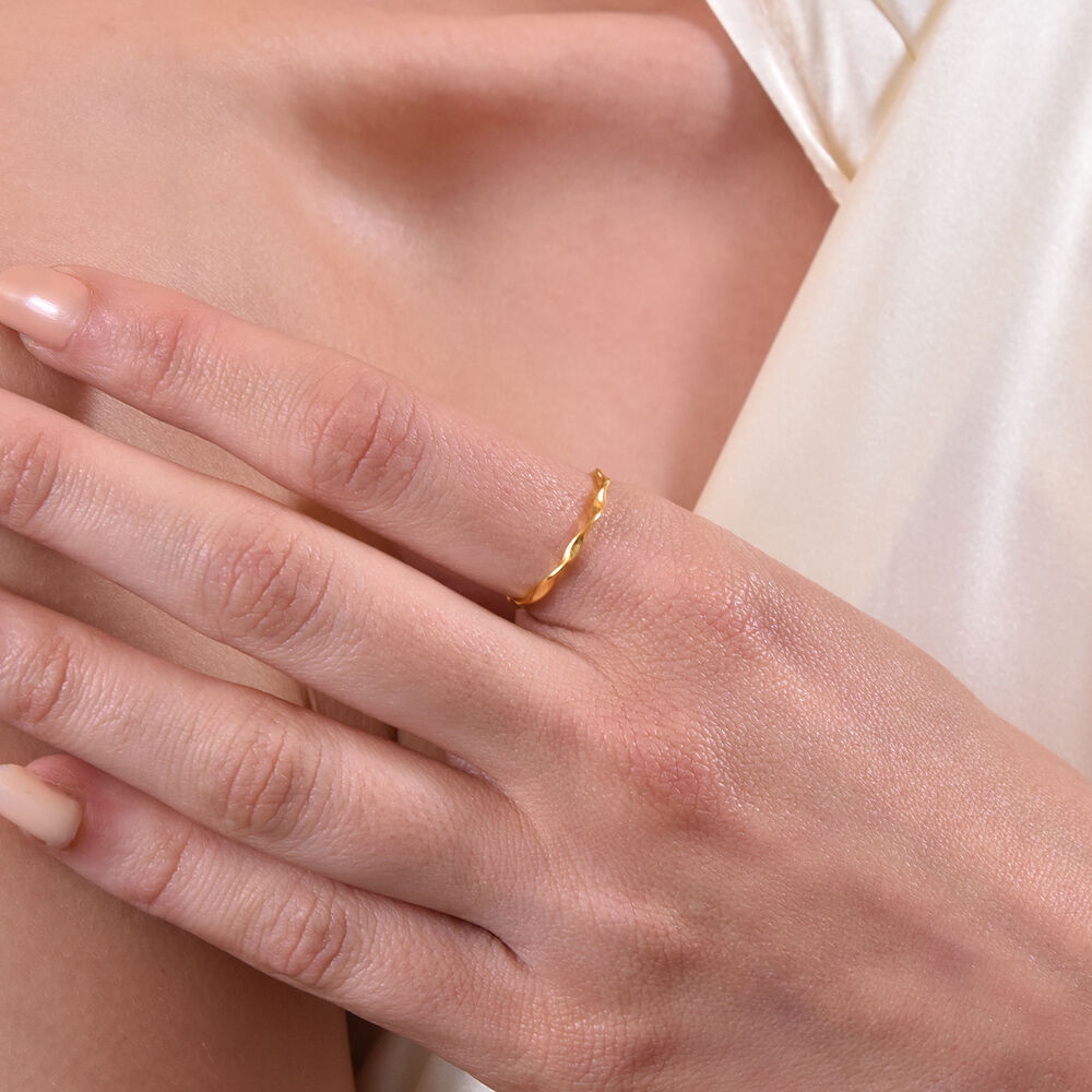 Culturesse Amor Gold Filled Fine Open Ring