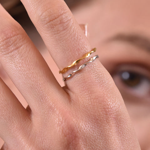 Culturesse Amor Gold Filled Fine Open Ring